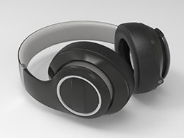 头戴式Touch功能耳机工业设计