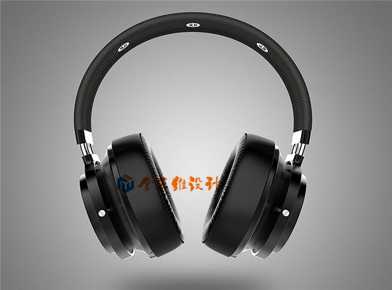 开放式头戴耳机外观+结构设计，开放式耳机造型设计-渲染效果图