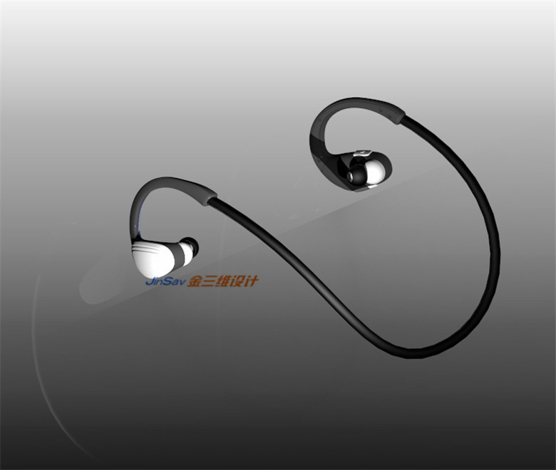 颈挂式运动耳机ID外观设计，后挂式耳机造型,结构设计